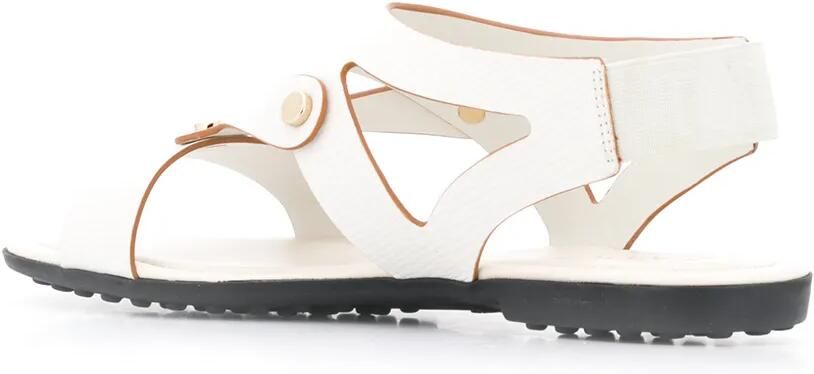Tod's Platte leren sandalen Wit - Foto 3