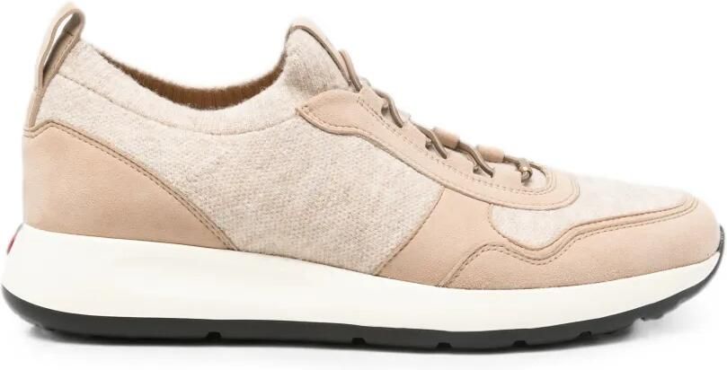 Tod's Red Dot gebreide suède sneakers Beige