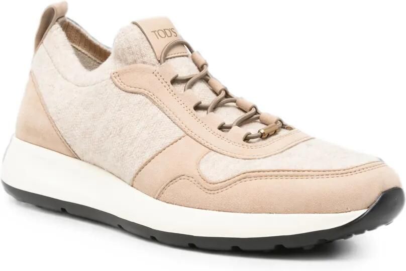 Tod's Red Dot gebreide suède sneakers Beige - Foto 2