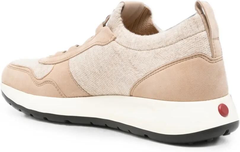 Tod's Red Dot gebreide suède sneakers Beige - Foto 3