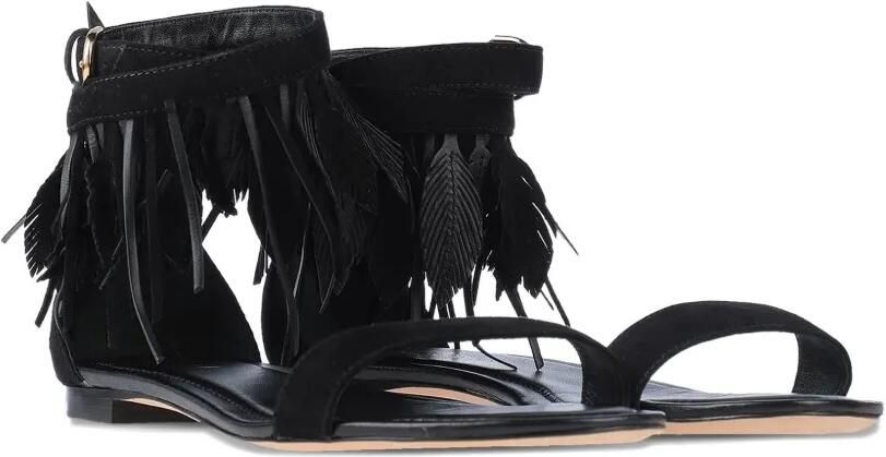 Tod's sandalen met franjes en open neus Zwart - Foto 3
