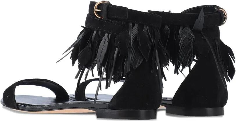Tod's sandalen met franjes en open neus Zwart - Foto 4
