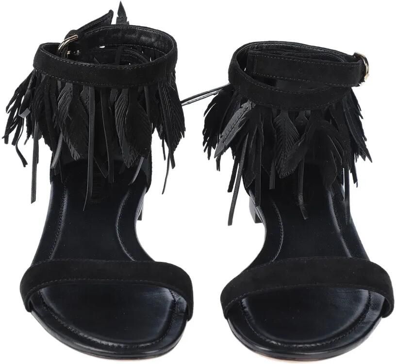 Tod's sandalen met franjes en open neus Zwart - Foto 2