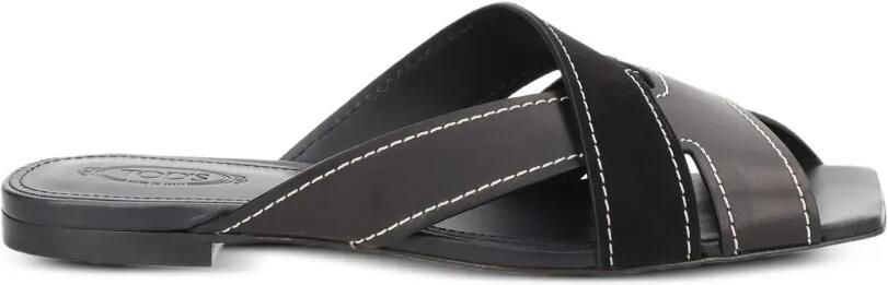 Tod's Sandalen met gekruiste bandjes Zwart