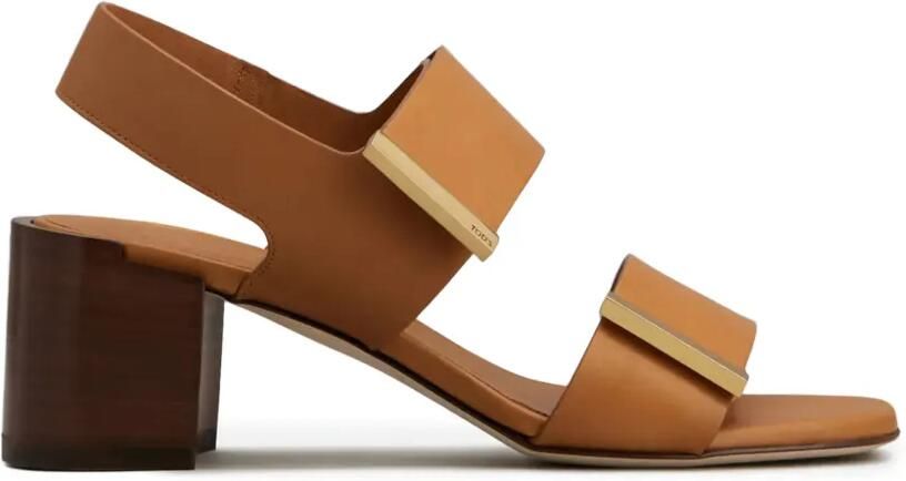 Tod's Sandalen met logoplakkaat Bruin
