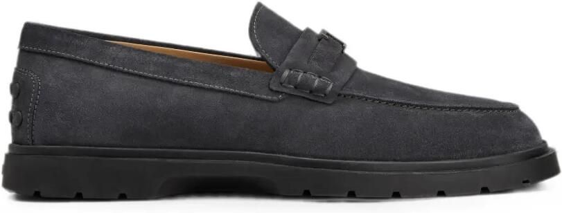 Tod's Selleria loafers met logoplakkaat Grijs
