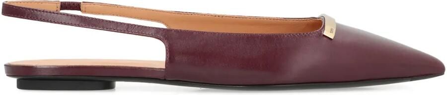 Tod's Slingback ballerina's met puntige neus Rood