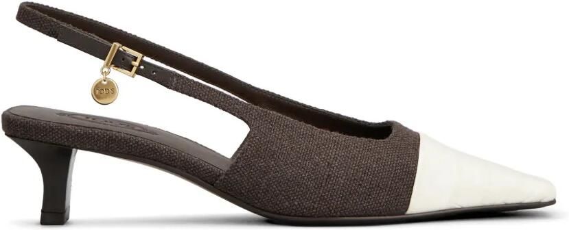 Tod's Slingback pumps met krokodillen-reliëf Bruin