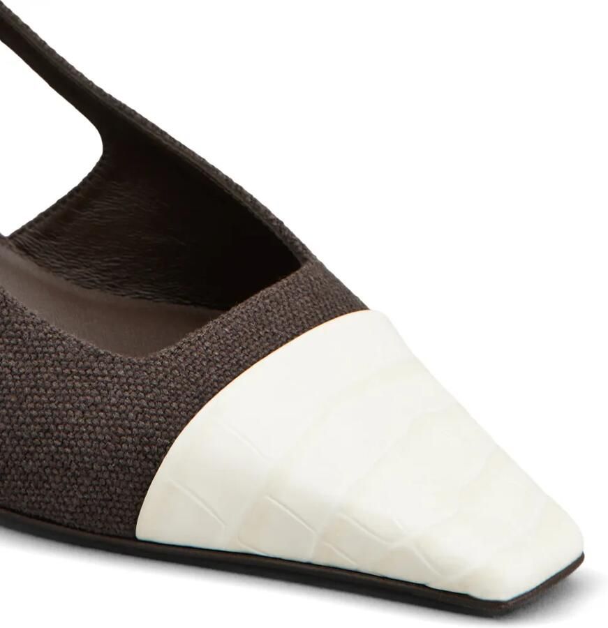 Tod's Slingback pumps met krokodillen-reliëf Bruin - Foto 2
