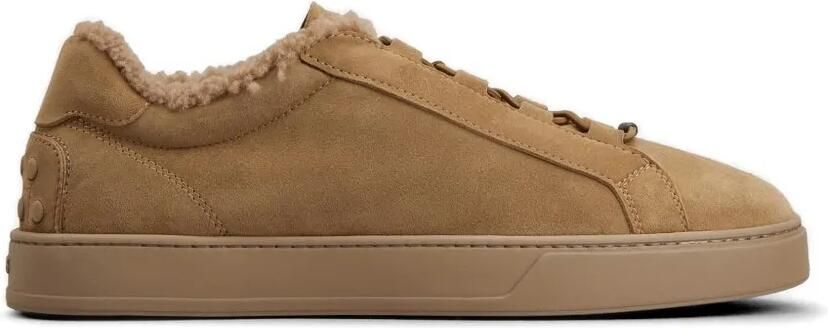 Tod's Sneakers met bont Bruin