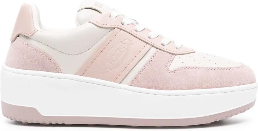 Tod's Sneakers met logoprint Beige