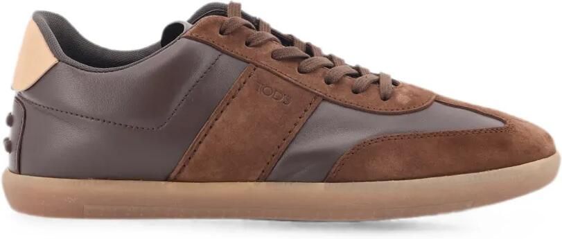Tod's Sneakers met suède vlakken Bruin