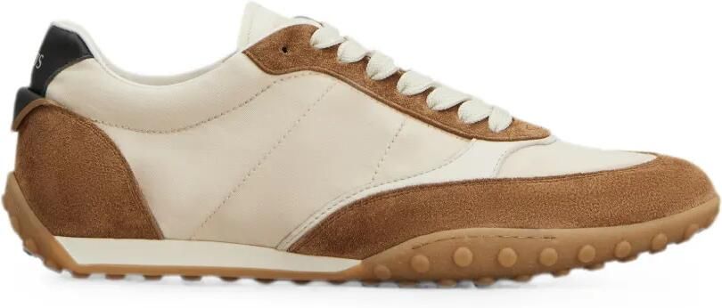 Tod's Sneakers van suède en stof Beige