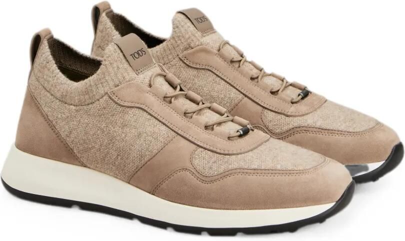 Tod's Sneakers van wolblend met suède vlakken Beige - Foto 3