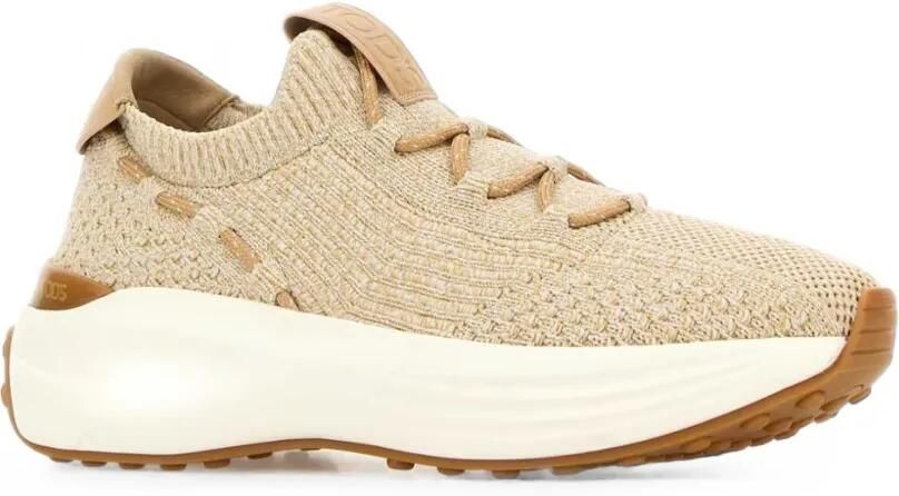 Tod's Soksneakers van stof en leer Beige - Foto 2