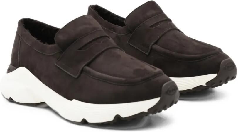 Tod's sporty loafers in nubuck Bruin