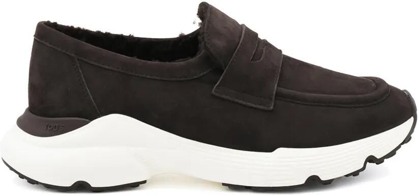 Tod's sporty loafers in nubuck Bruin - Foto 3