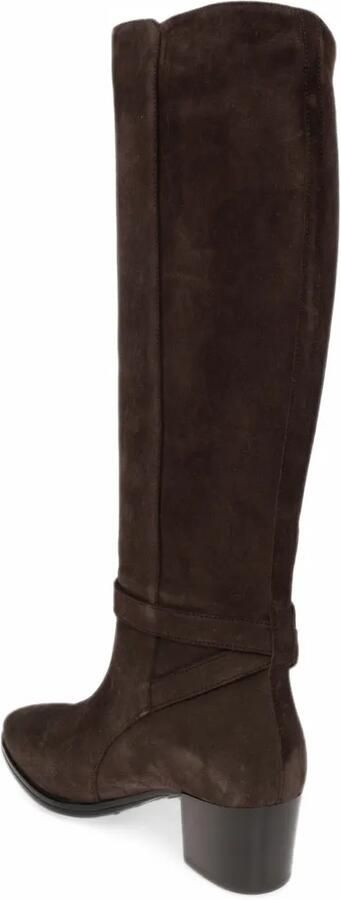 Tod's suede buckle-detail knee-high boots Bruin - Foto 4