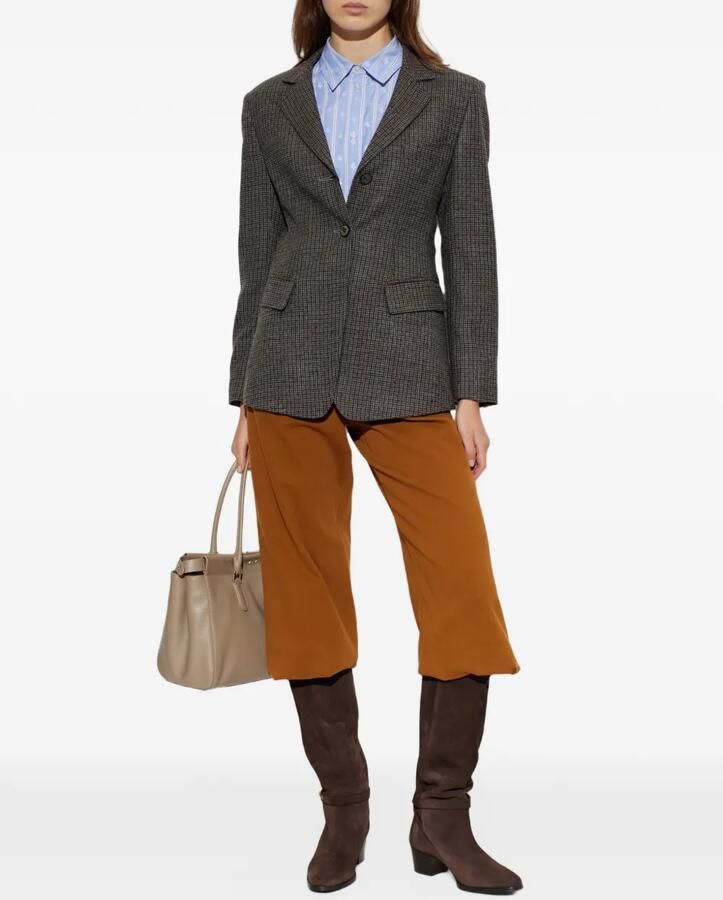 Tod's suede buckle-detail knee-high boots Bruin - Foto 2