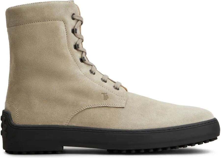 Tod's Suède combat boots Beige