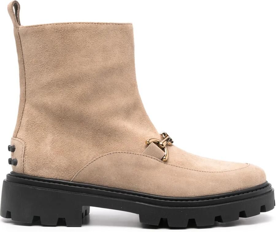 Tod's Suède enkellaarzen Beige