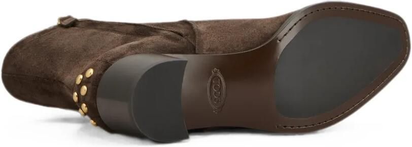 Tod's Suède enkellaarzen met Gommini-studs Bruin - Foto 5
