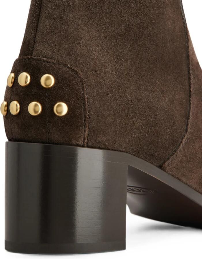Tod's Suède enkellaarzen met Gommini-studs Bruin - Foto 2