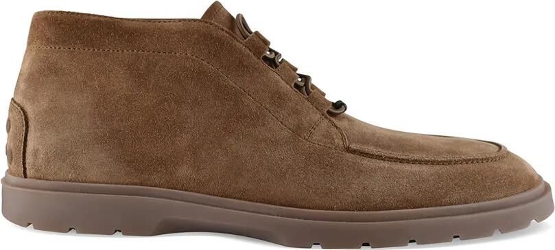 Tod's Suède enkellaarzen met trekkoord Bruin