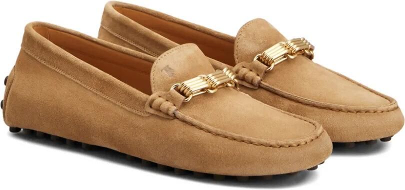 Tod's Suède loafers verfraaid met ketting Beige - Foto 4