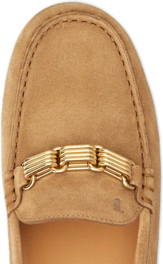 Tod's Suède loafers verfraaid met ketting Beige - Foto 2