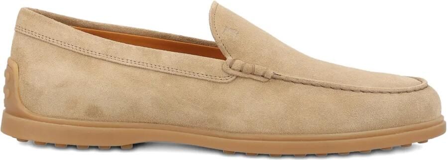 Tod's Suède platte schoenen Beige