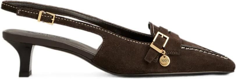 Tod's Suède slingback pumps Bruin