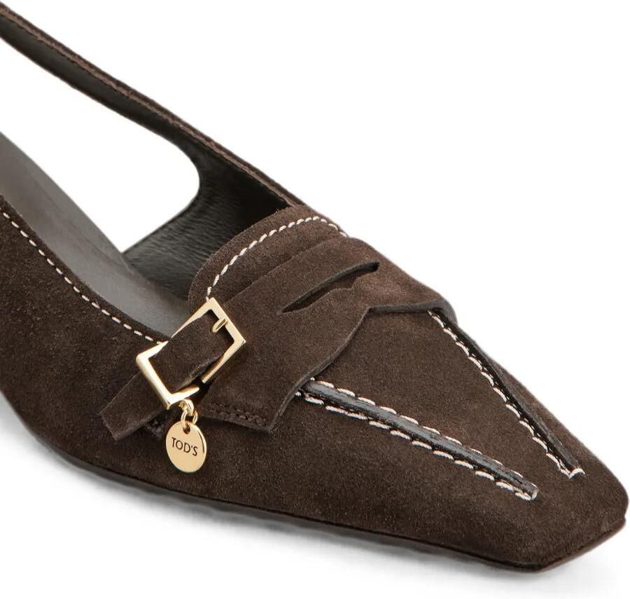 Tod's Suède slingback pumps Bruin - Foto 2