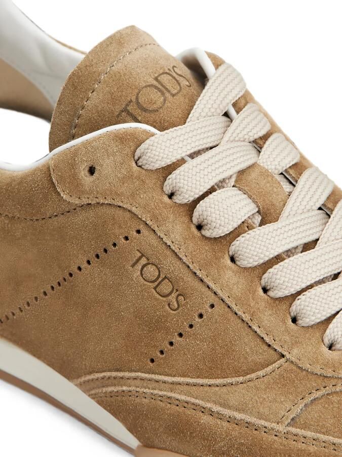 Tod's Suède sneakers met logo-reliëf Beige - Foto 2