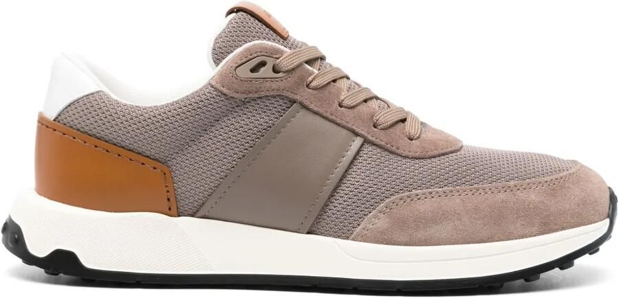 Tod's Suède sneakers met logo-reliëf Bruin