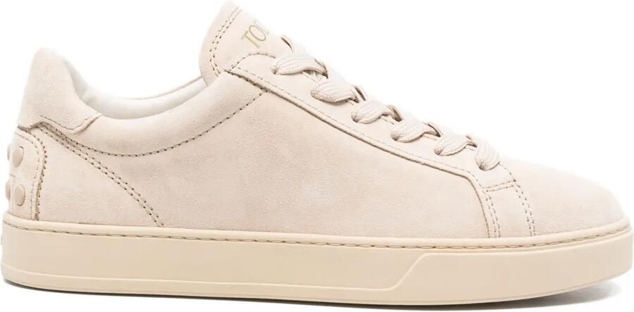 Tod's Suède sneakers met studs Beige