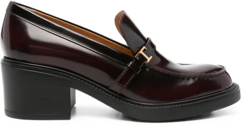 Tod's T Timeless leren pumps Rood
