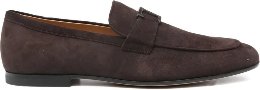 Tod's T Timeless pashmy suède loafers Bruin