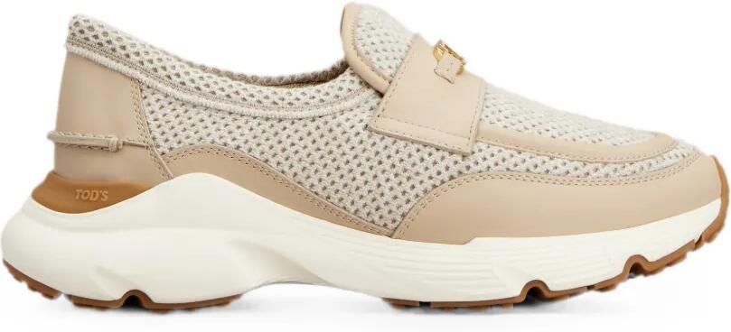 Tod's T Timeless sneakers met mesh vlak Beige