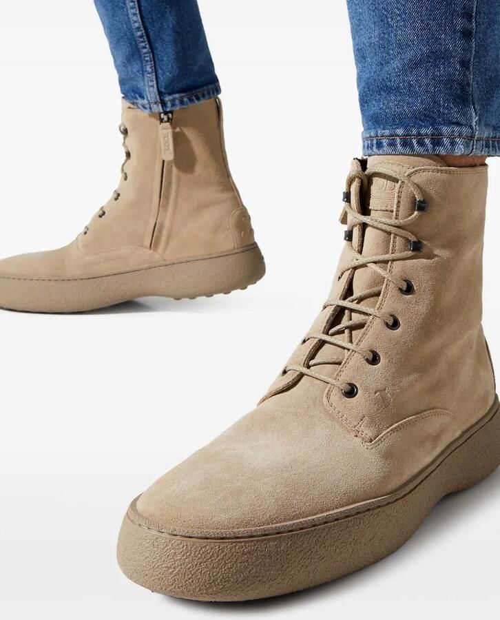 Tod's Veterlaarzen met reliëf Beige - Foto 2