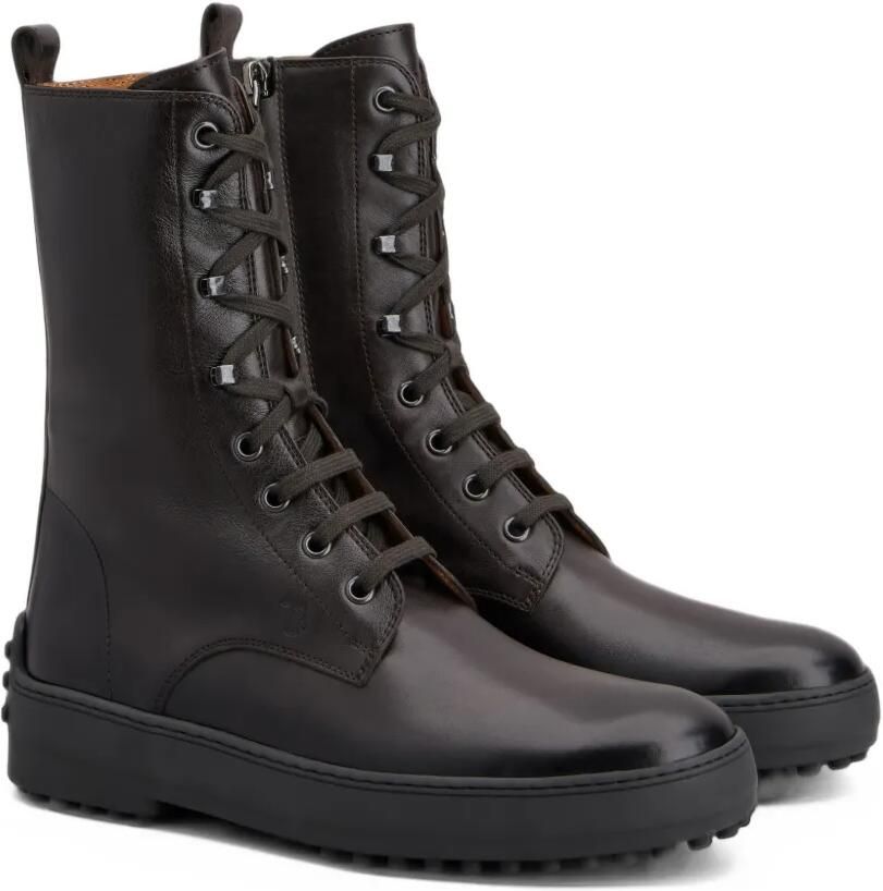 Tod's Winter Gommino ankle boots in leather Bruin - Foto 2