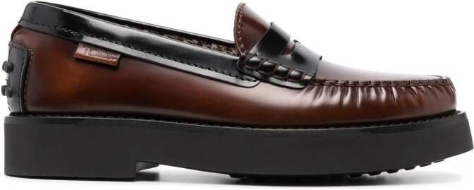 Tod's Tweekleurige loafers Bruin