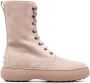 Tod's WG lace-up suede ankle boots Beige - Thumbnail 1