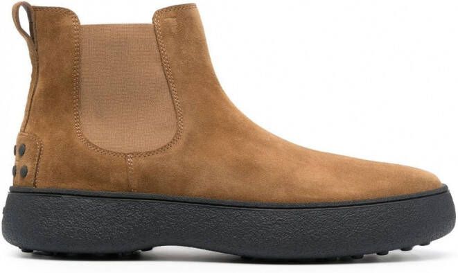 Tod's W.G. suède chelsea laarzen Bruin