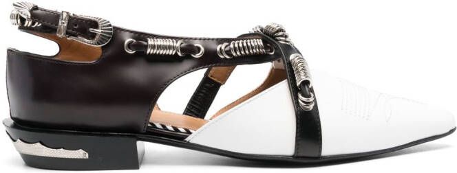 Toga Pulla Ballerina's met puntige neus Wit