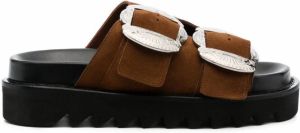 Toga Pulla Sandalen met dubbele gesp Bruin
