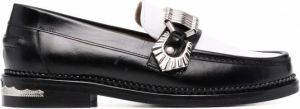Toga Pulla Leren loafers Zwart