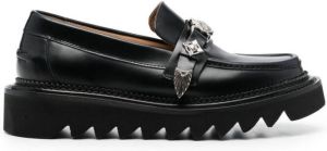 Toga Pulla Leren loafers Zwart