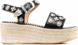 Toga Pulla Sandalen met studs Zwart