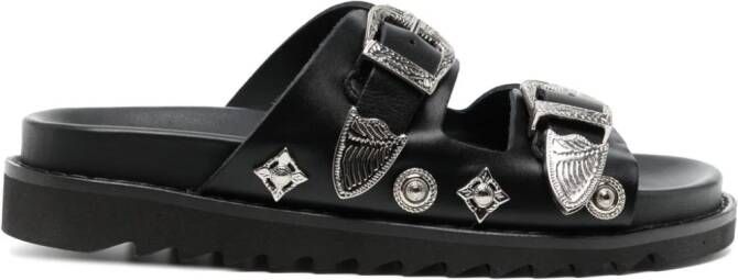 Toga Pulla Sandalen verfraaid met studs Zwart